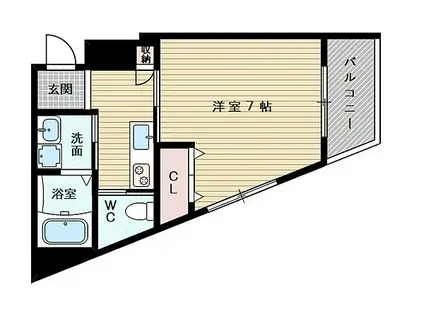 アウラ新大阪(1K/5階)の間取り写真