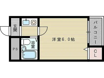 スリーデイズ新大阪(1K/6階)の間取り写真
