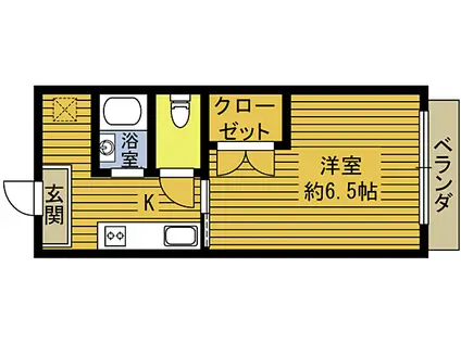 平成 ビル(1K/4階)の間取り写真
