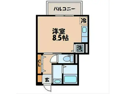 コーポMONNOKI(ワンルーム/1階)の間取り写真
