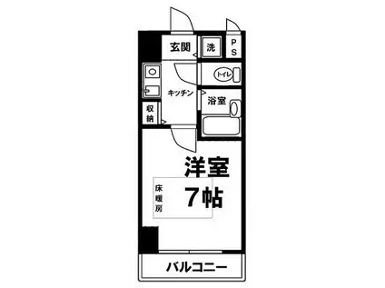 ラナップスクエア新福島(1K/8階)の間取り写真