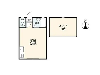 IWANAGA(ワンルーム/2階)の間取り写真