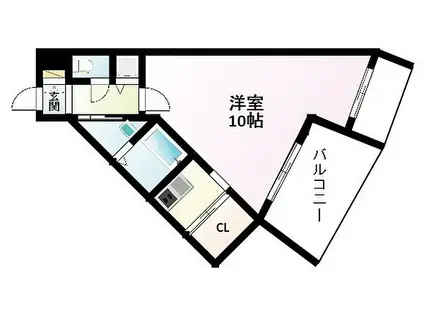 フォレステージュ江坂垂水町(ワンルーム/6階)の間取り写真