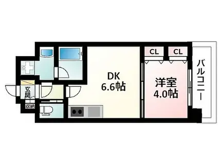 レオングラン新大阪レジデンス(1DK/8階)の間取り写真