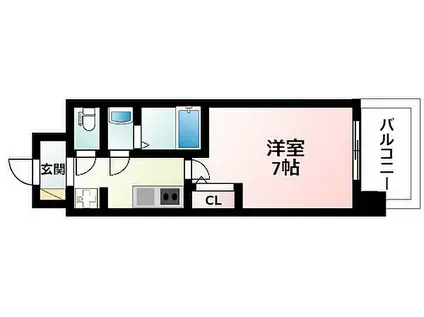 セレニテ新大阪プリエ(1K/9階)の間取り写真
