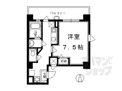 アルティスタ祇園(1K/5階)の間取り写真