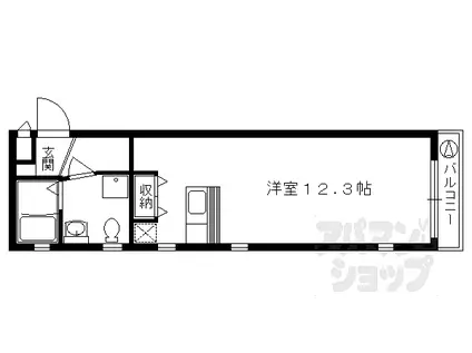 京阪本線 出町柳駅 徒歩16分 2階建 築20年(ワンルーム/2階)の間取り写真