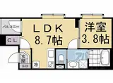 JR山陰本線 花園駅(京都) 徒歩13分 3階建 築2年