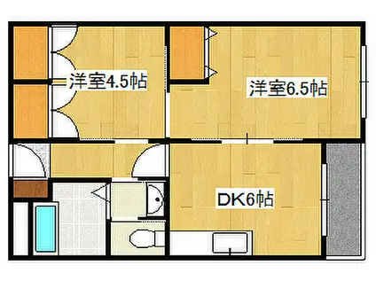 稗田マンション(2DK/2階)の間取り写真