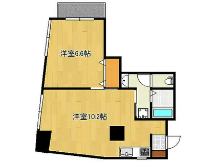 柳川マンション(1LDK/3階)の間取り写真