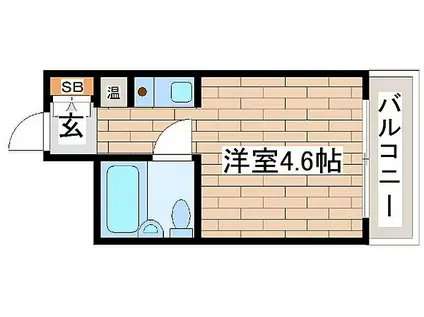 阪急神戸本線 六甲駅 徒歩7分 4階建 築29年(ワンルーム/1階)の間取り写真
