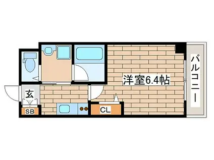 阪急神戸本線 春日野道駅(阪急) 徒歩5分 8階建 築1年(1K/3階)の間取り写真