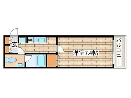 阪急神戸本線 王子公園駅 徒歩1分 11階建 築23年(1K/6階)の間取り写真