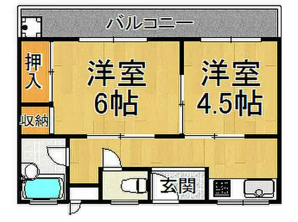 吉田マンション(2K/2階)の間取り写真