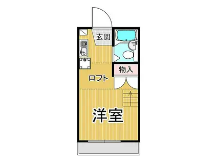 HOPS KIYOSHIKOJIN(ワンルーム/1階)の間取り写真