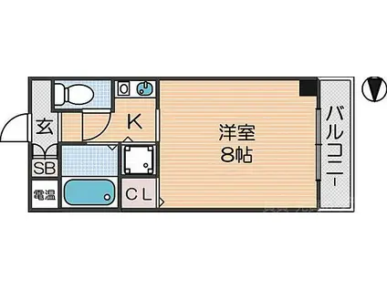 ソフィア新北島(1K/2階)の間取り写真