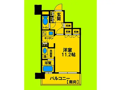 大阪メトロ御堂筋線 江坂駅 徒歩3分 11階建 築11年(ワンルーム/7階)の間取り写真