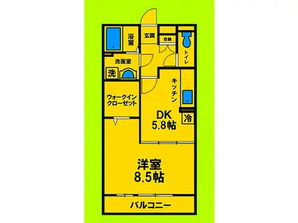 JR福知山線 塚口駅(ＪＲ) 徒歩10分 3階建 築19年(1DK/3階)の間取り写真