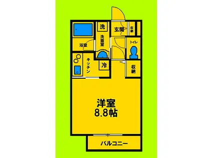 阪急神戸本線 塚口駅(阪急) 徒歩4分 3階建 築8年(1K/1階)の間取り写真