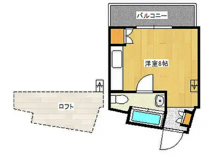 JR東海道・山陽本線 灘駅 徒歩1分 6階建 築5年(ワンルーム/6階)の間取り写真