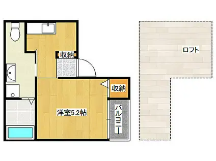 JR山陽本線 垂水駅 徒歩13分 2階建 築10年(ワンルーム/2階)の間取り写真