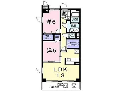 JR山陽本線 大久保駅(兵庫) 徒歩20分 4階建 築15年(2LDK/4階)の間取り写真