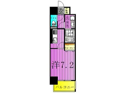 アグレアーブル エモア(1K/4階)の間取り写真