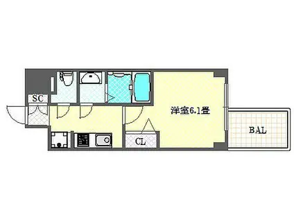 ファステート大阪ドームライズ(1K/10階)の間取り写真