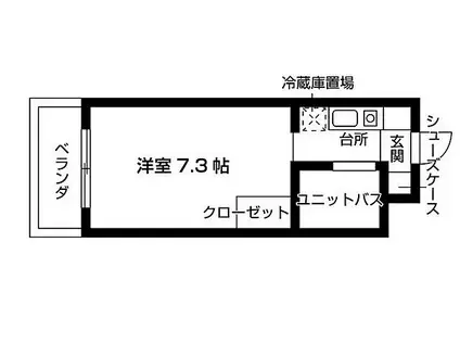 リッシュ・ラフォーレ(ワンルーム/4階)の間取り写真