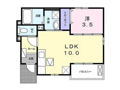 サニ-・エレガント(1LDK/1階)の間取り写真