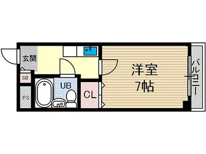 安田第3ビル(1K/3階)の間取り写真