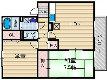 グランメールコート(2LDK/1階)の間取り写真