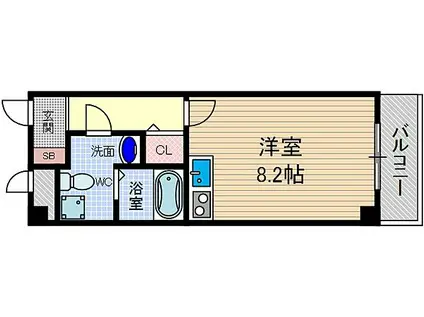 プラスコート西豊川(ワンルーム/1階)の間取り写真
