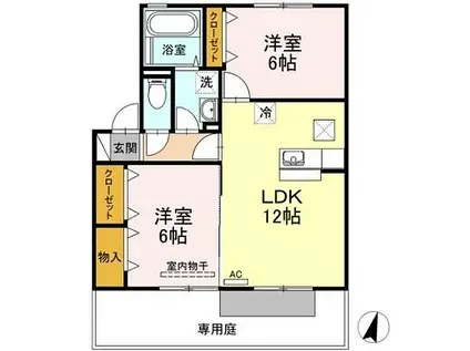 高松琴平電気鉄道琴平線 琴電琴平駅 徒歩34分 2階建 築17年(2LDK/1階)の間取り写真