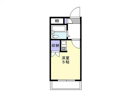 オパール館新所沢(ワンルーム/3階)の間取り写真
