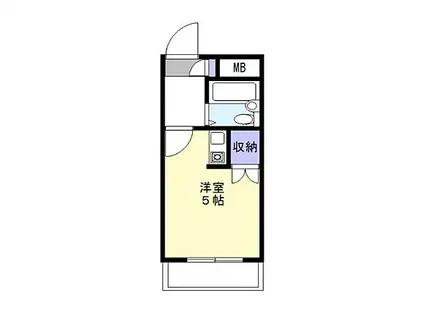 オパール館新所沢(ワンルーム/1階)の間取り写真