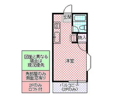 ハイツI(ワンルーム/1階)の間取り写真