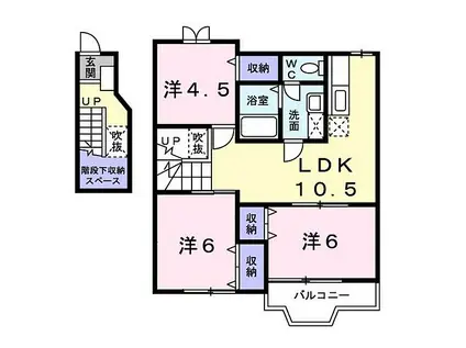 フローレスタII(3LDK/2階)の間取り写真