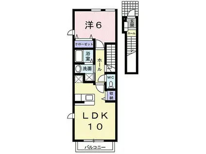 養老鉄道 播磨駅 徒歩22分 2階建 築11年(1LDK/2階)の間取り写真