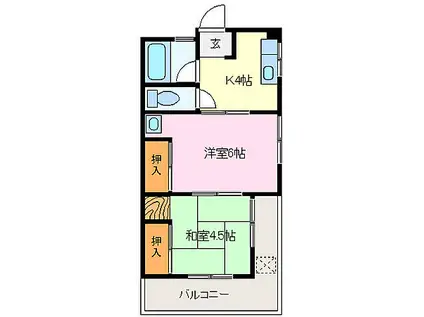 クレアトゥール伊勢志摩(2K/3階)の間取り写真