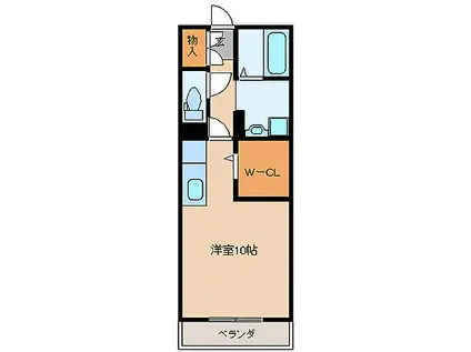 JR参宮線 宮川駅 徒歩20分 2階建 築18年(ワンルーム/1階)の間取り写真
