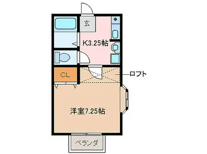 JR参宮線 田丸駅 徒歩4分 2階建 築22年(1K/1階)の間取り写真