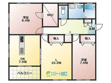 夢番地燦番館(3DK/3階)の間取り写真