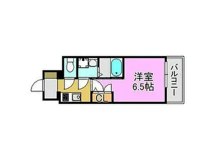 レーヴメゾン尼崎昭和通(1K/11階)の間取り写真