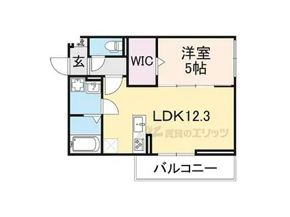 アリア大江(1LDK/2階)の間取り写真