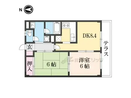 エクセレント杉本(2DK/3階)の間取り写真