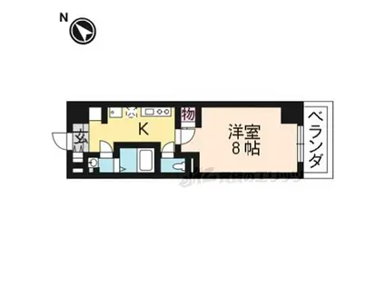 KDXレジデンス南草津(1K/8階)の間取り写真