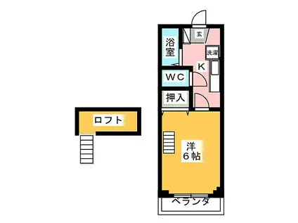 ロイヤルマンション本郷III(1K/2階)の間取り写真