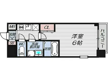 エスリードレジデンス新大阪プライム(1K/5階)の間取り写真