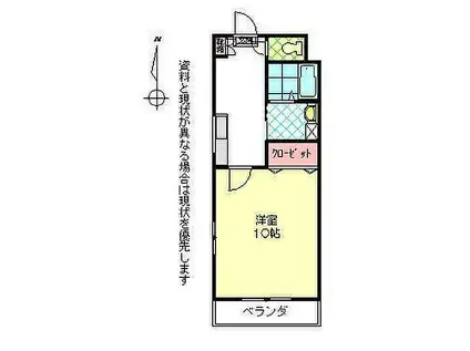 パステルハイム(1K/3階)の間取り写真